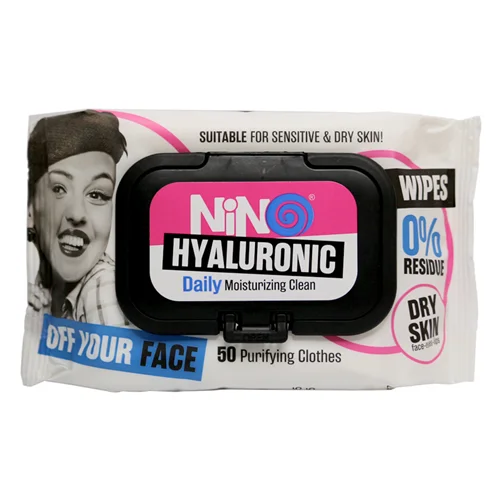 دستمال مرطوب آرایش پاک کن پوست خشک و حساس Hyaluronic نینو